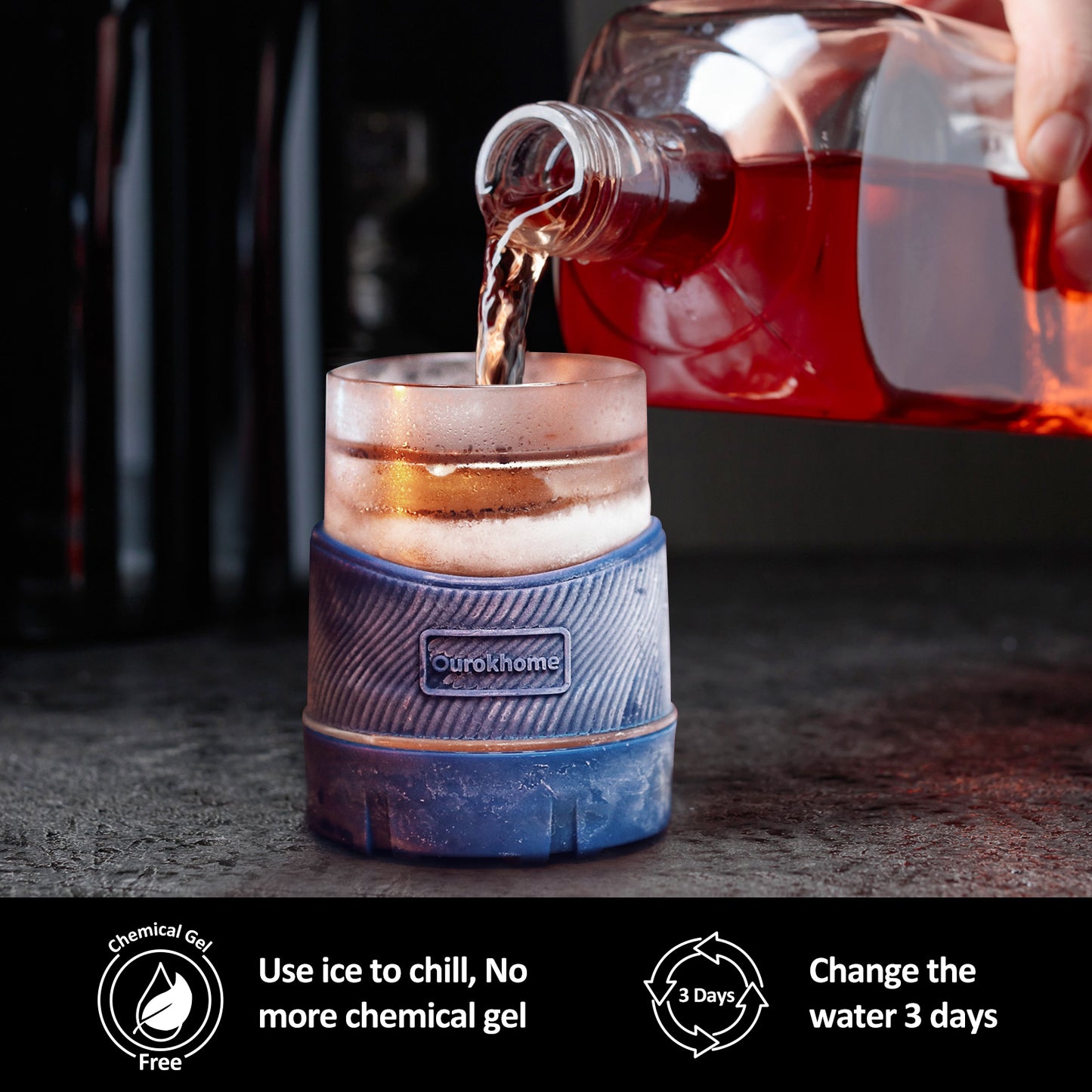 Ourokhome Whiskey Freeze Glasses 2 Sets