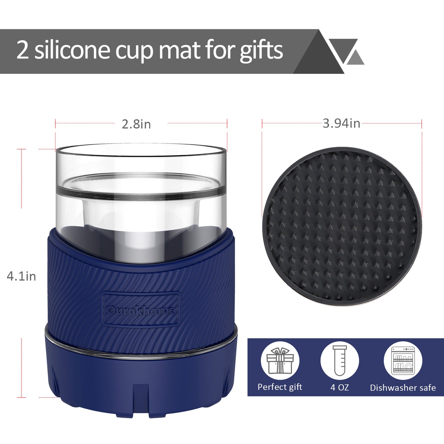 Ourokhome Whiskey Freeze Glasses 2 Sets