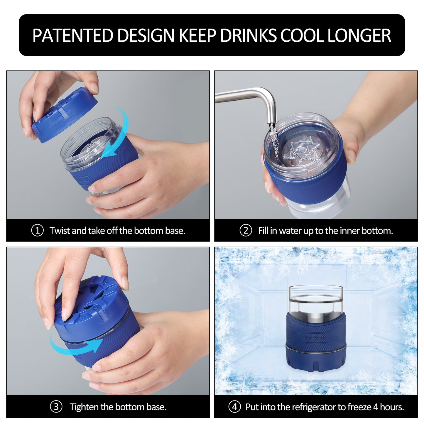 Ourokhome Whiskey Freeze Glasses 2 Sets