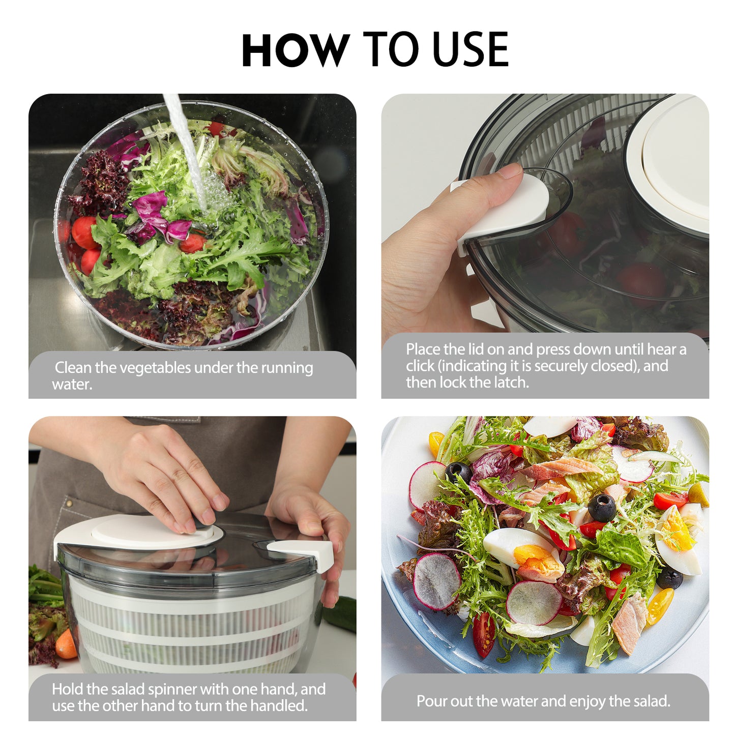 Ourokhome Salad Spinner Lettuce Dryer 3.5 QT