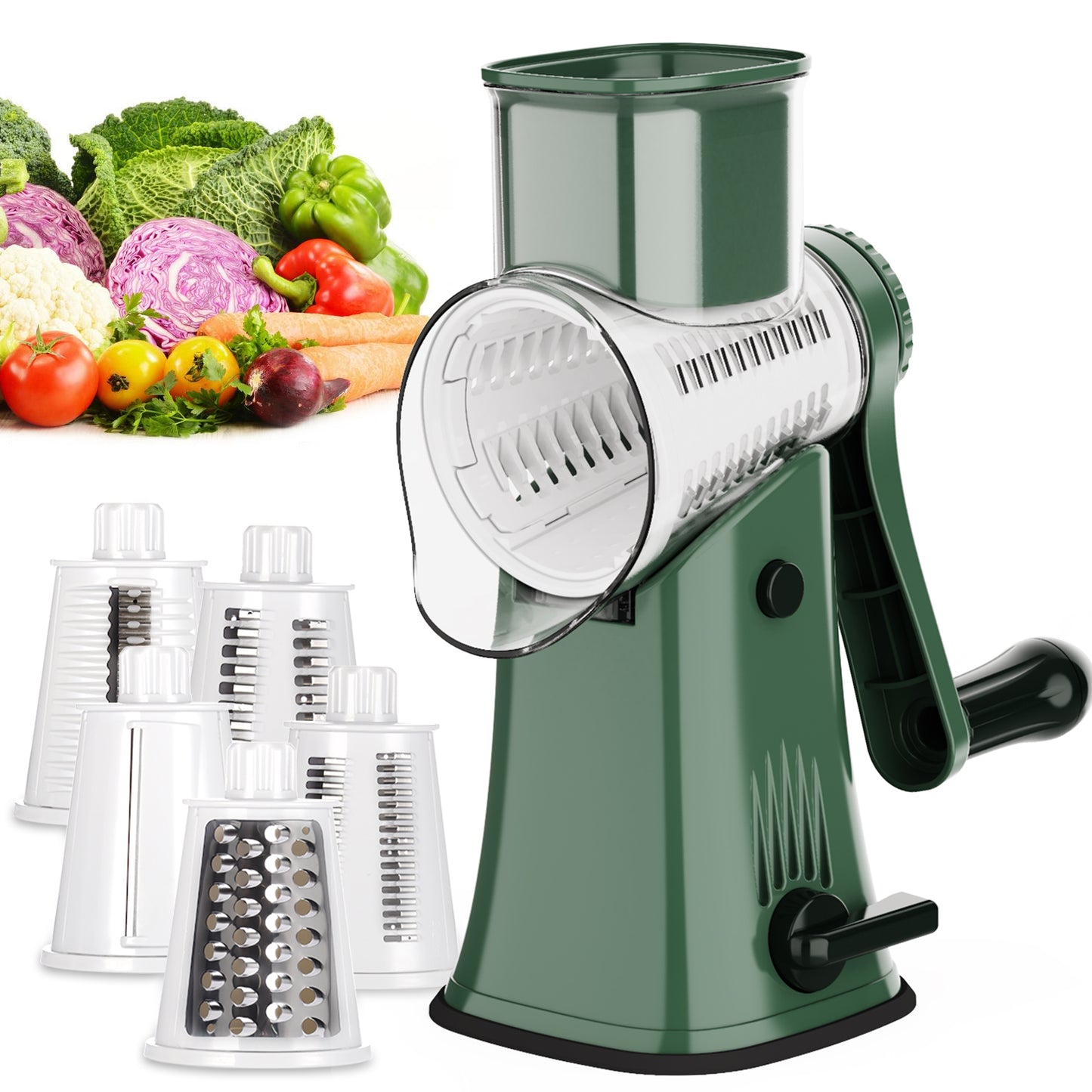 Ourokhome Rotary Cheese Grater Shredder 5 in 1