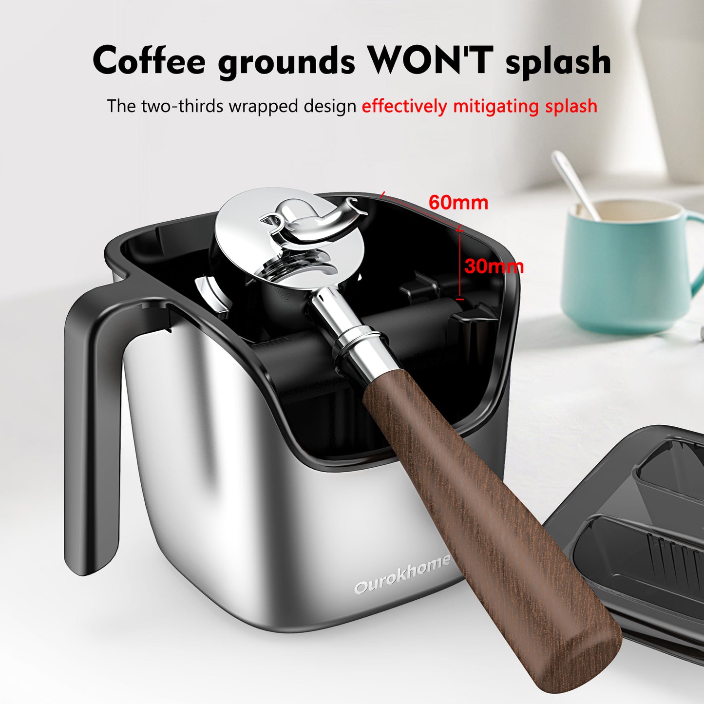 Ourokhome Knock Box Espresso Accessories 4.8 inch