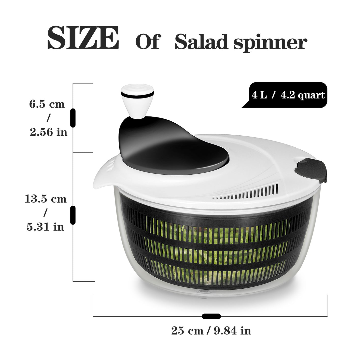 Ourokhome Salad Spinner Lettuce Dryer 4L