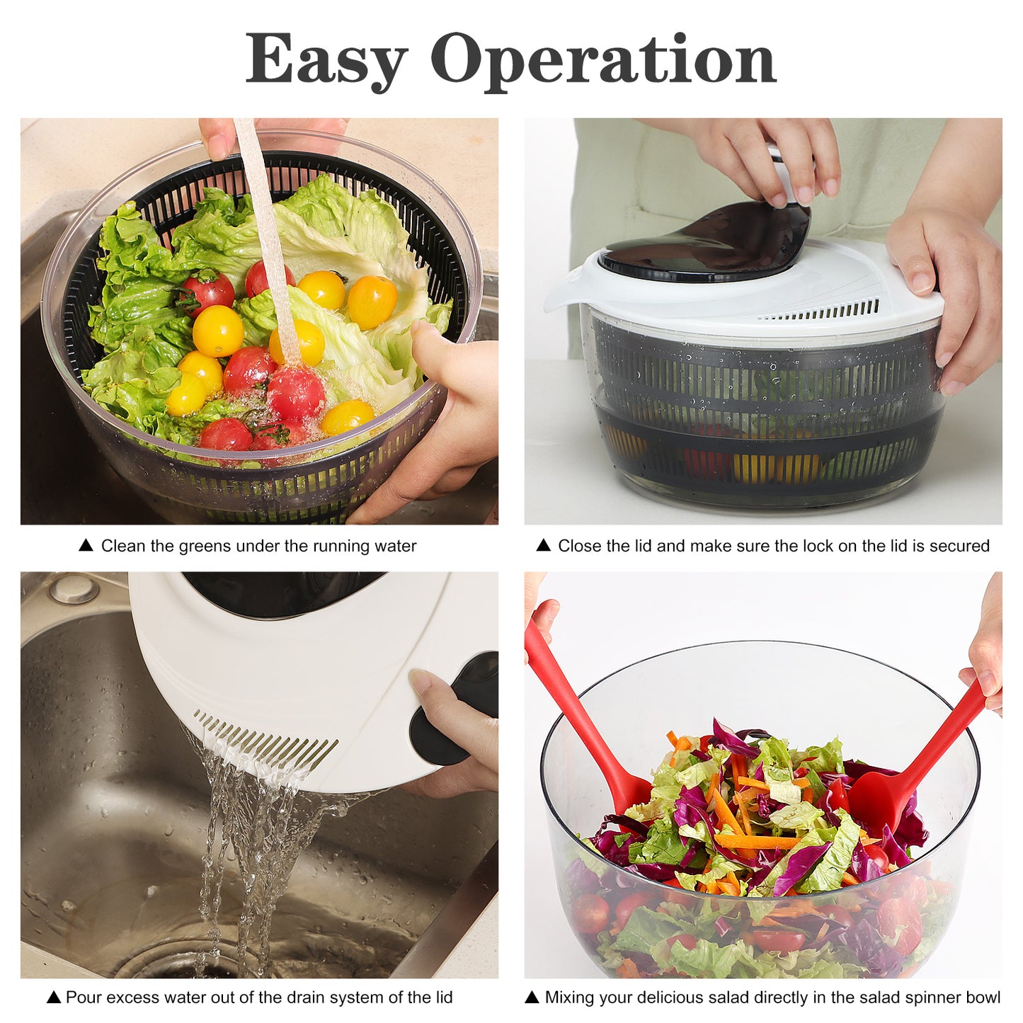 Ourokhome Salad Spinner Lettuce Dryer 4L