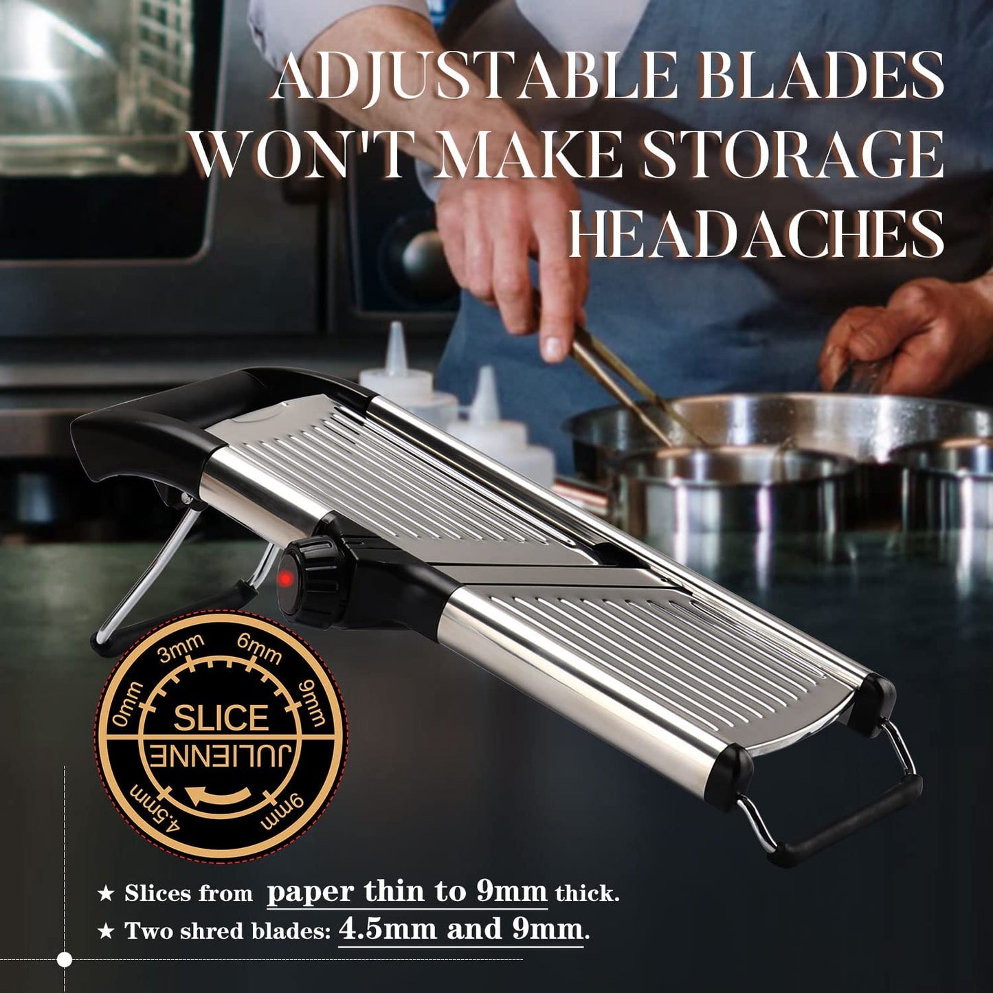 Ourokhome Kitchen Adjustable Mandolin Slicer