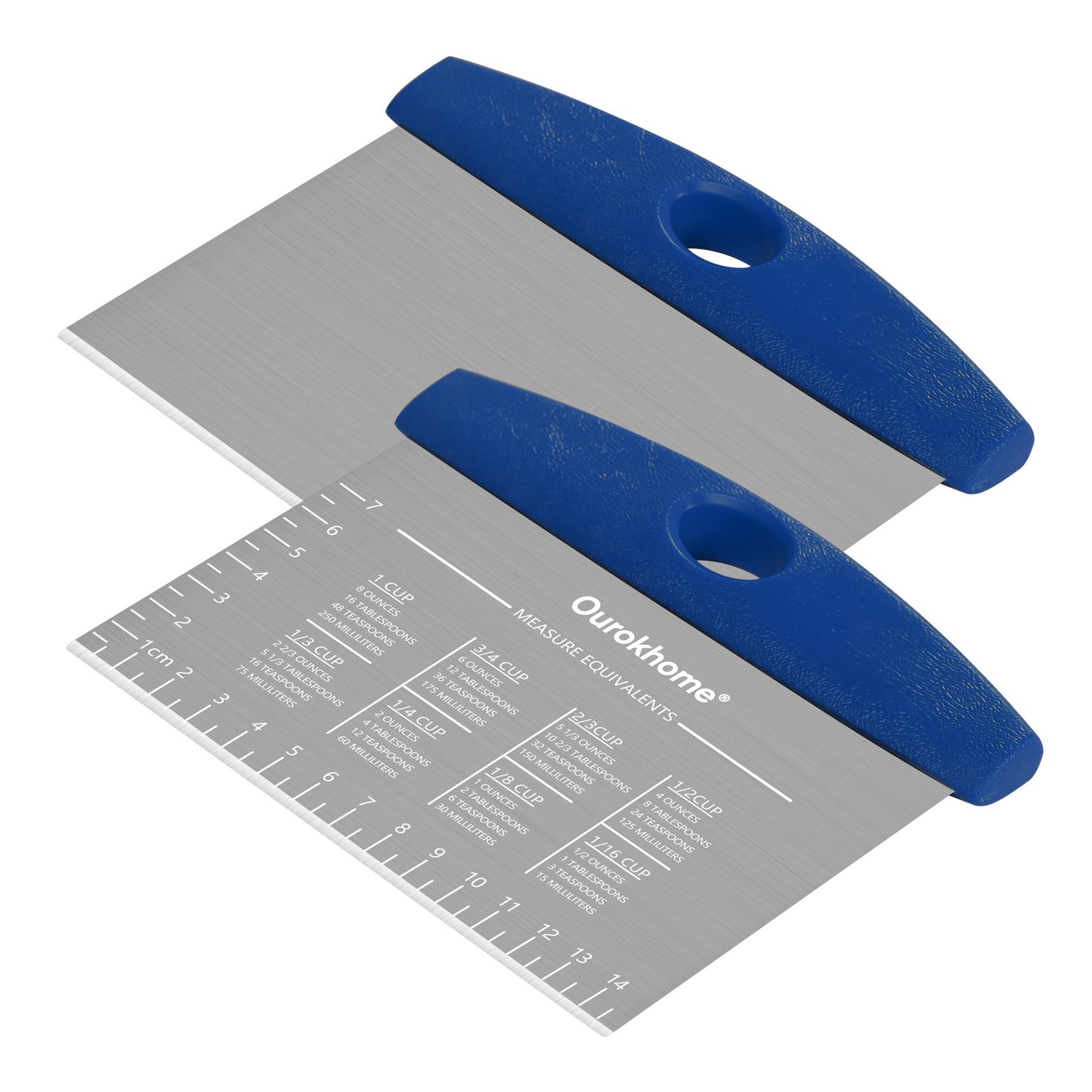 Ourokhome 2 Pack Dough Pastry Bench Cutter Scraper