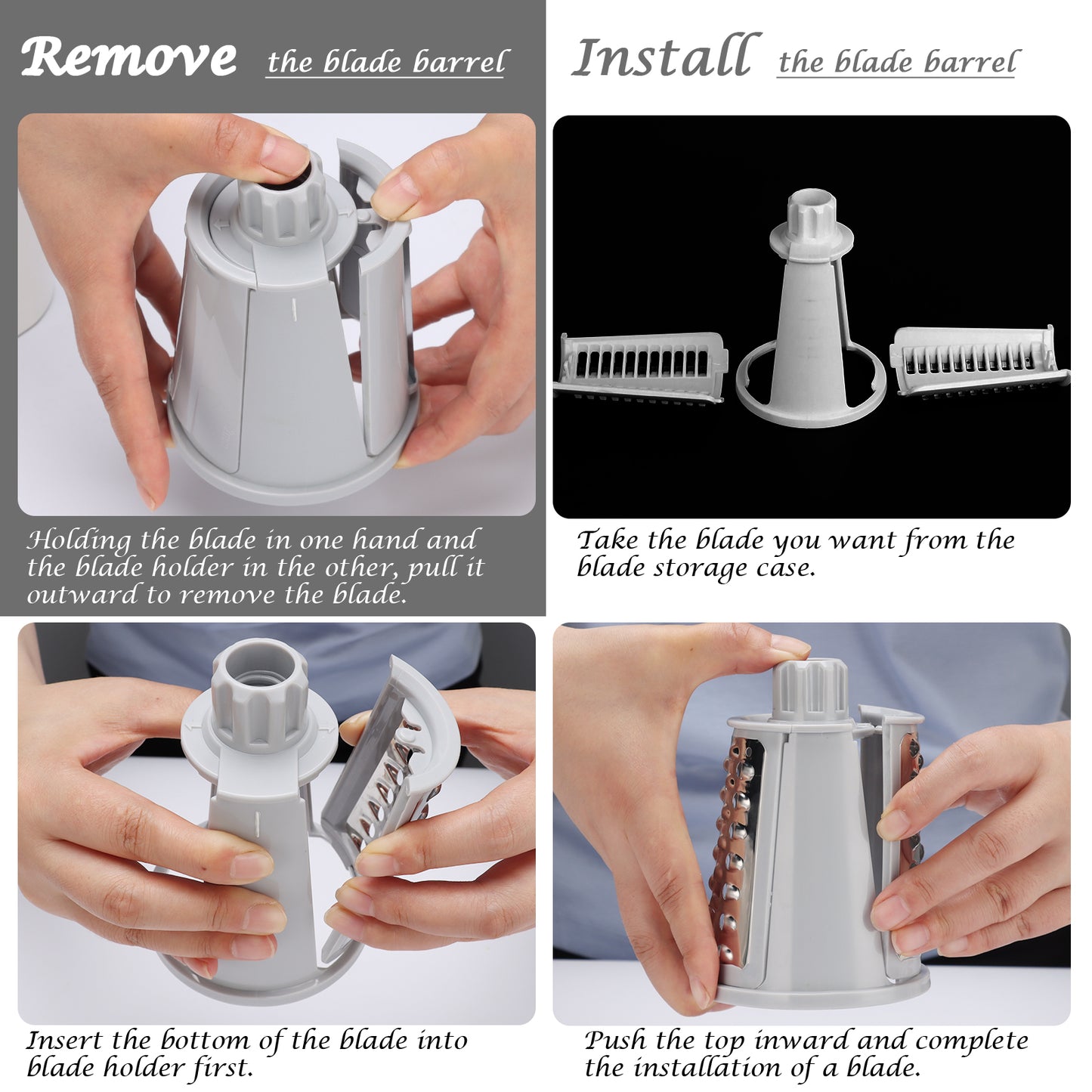 Ourokhome Rotary Cheese Grater Shredder 5 in 1