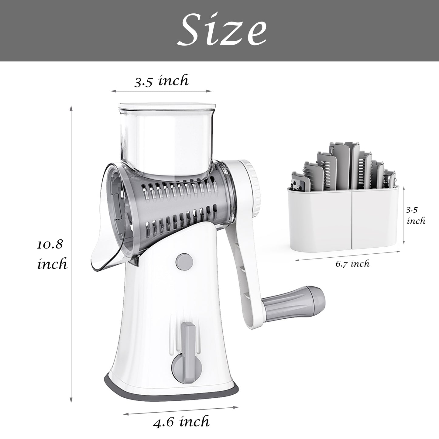 Ourokhome Rotary Cheese Grater Shredder 5 in 1
