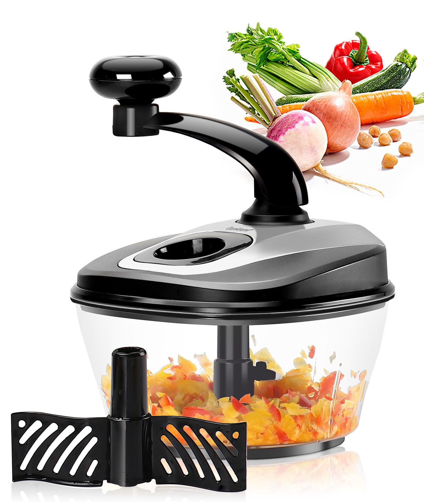 Ourokhome 1.8 LHand Crank Vegetable Chopper