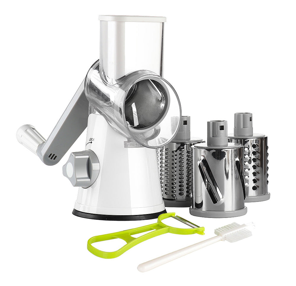 Ourokhome Rotary Cheese Grater Hand Crank with 3 Blades