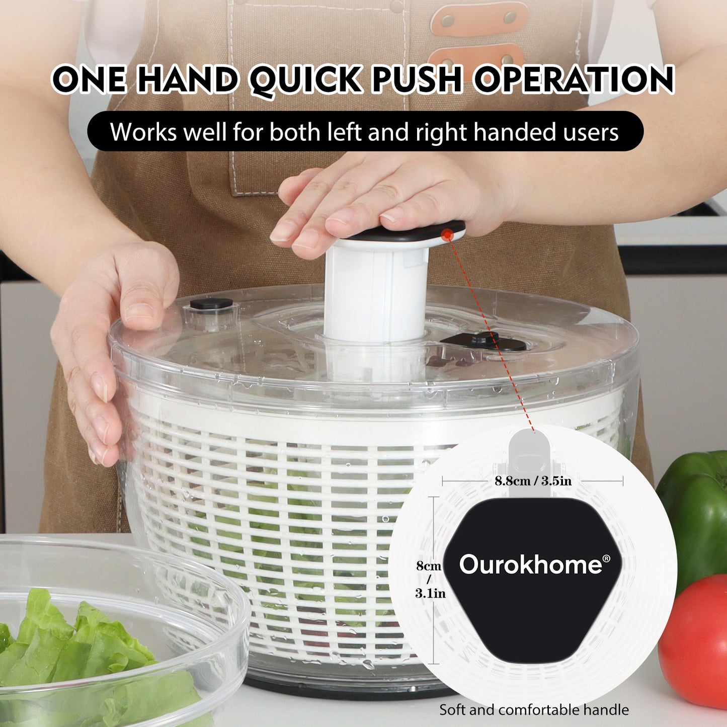 Ourokhome Salad Spinner with Salad Bowl