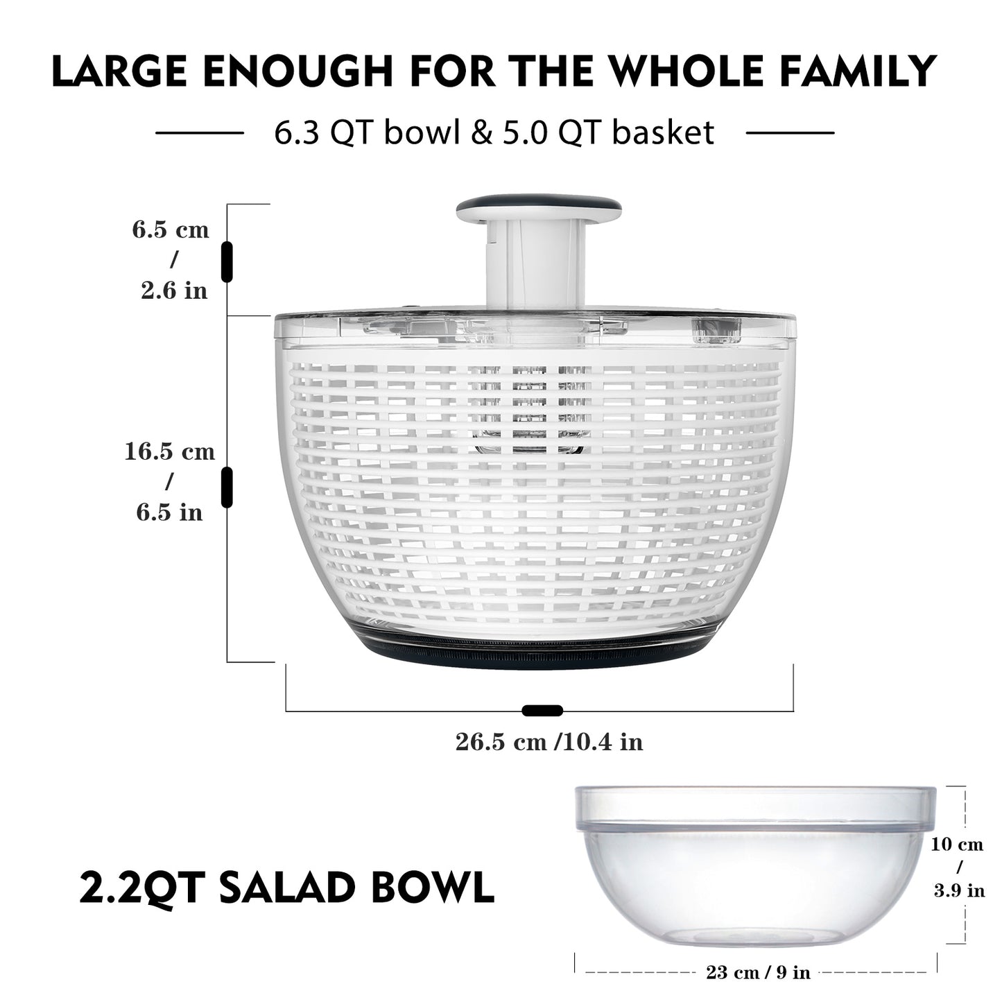Ourokhome Salad Spinner with Salad Bowl