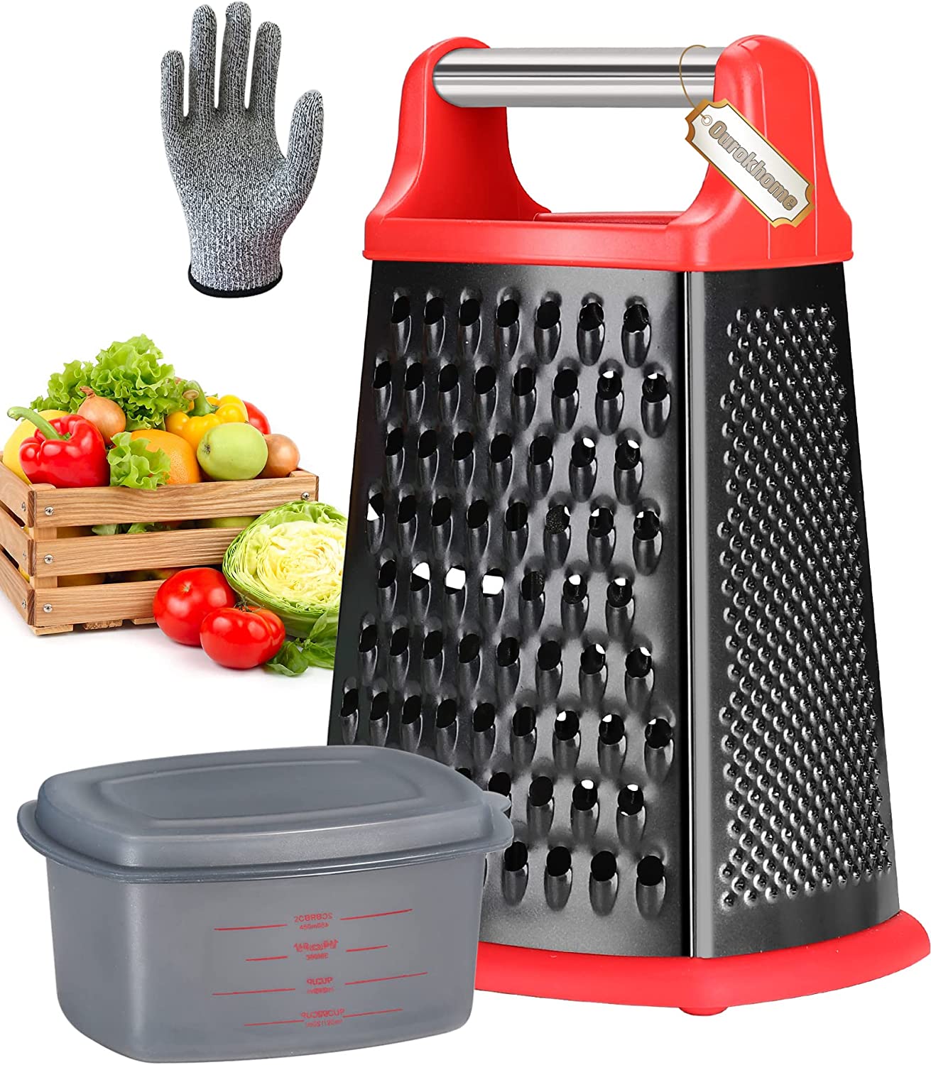 Ourokhome Box Grater with Container