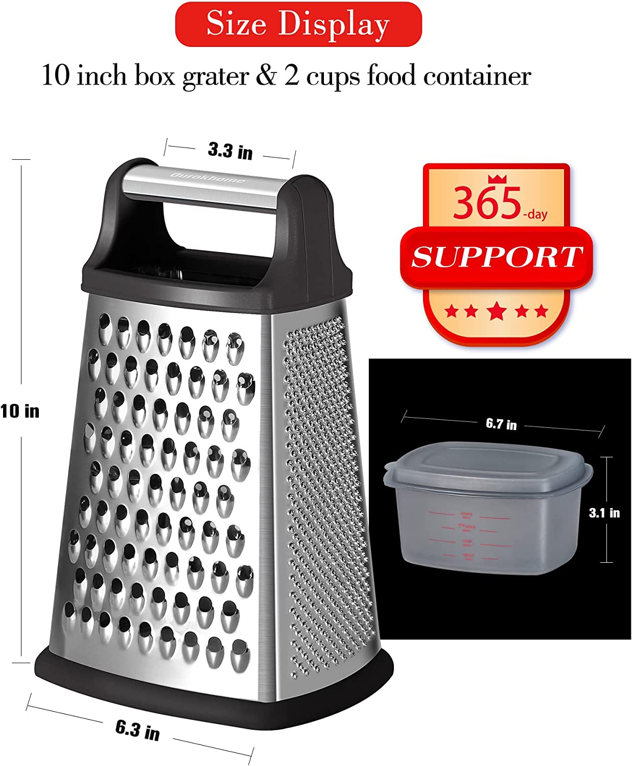 Ourokhome Box Grater with Container