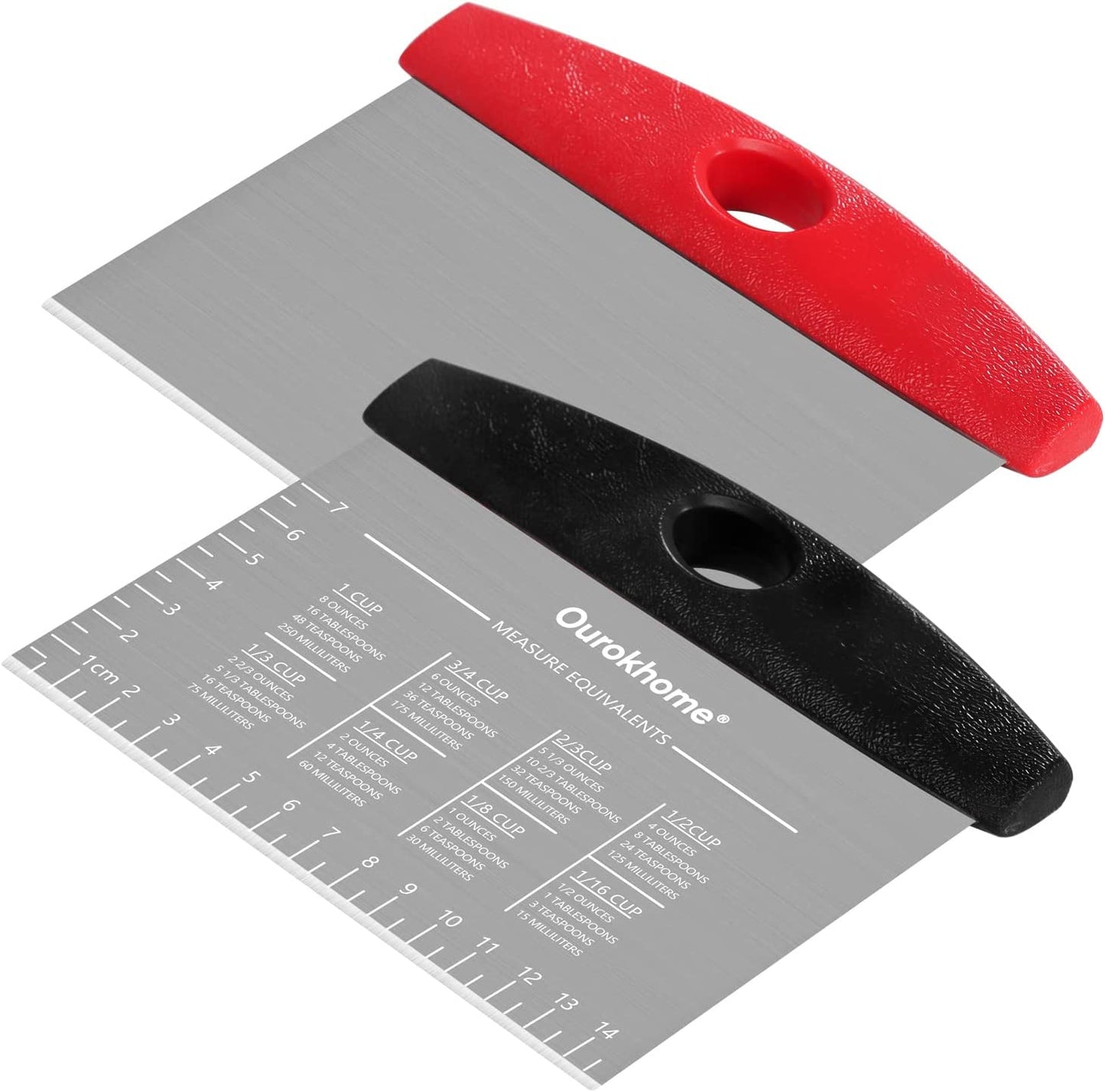 Ourokhome 2 Pack Dough Pastry Bench Cutter Scraper